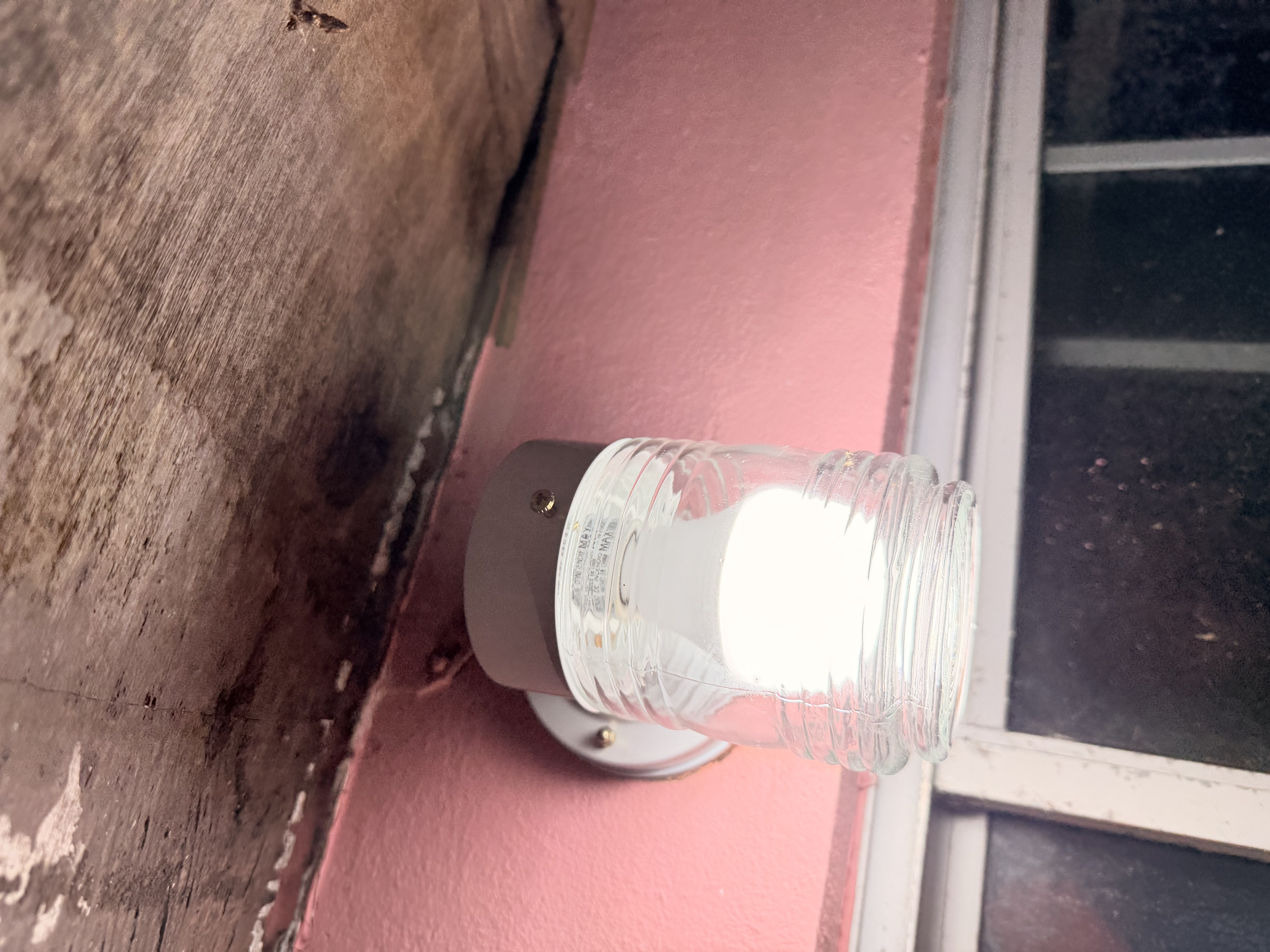 New exterior light installed